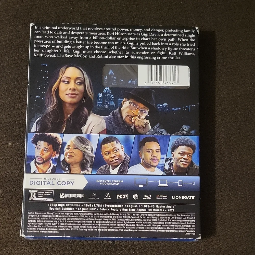 FOR THE LOVE OF MONEY - A Melvin Child's Production Sealed/Slipcover Blu-Ray